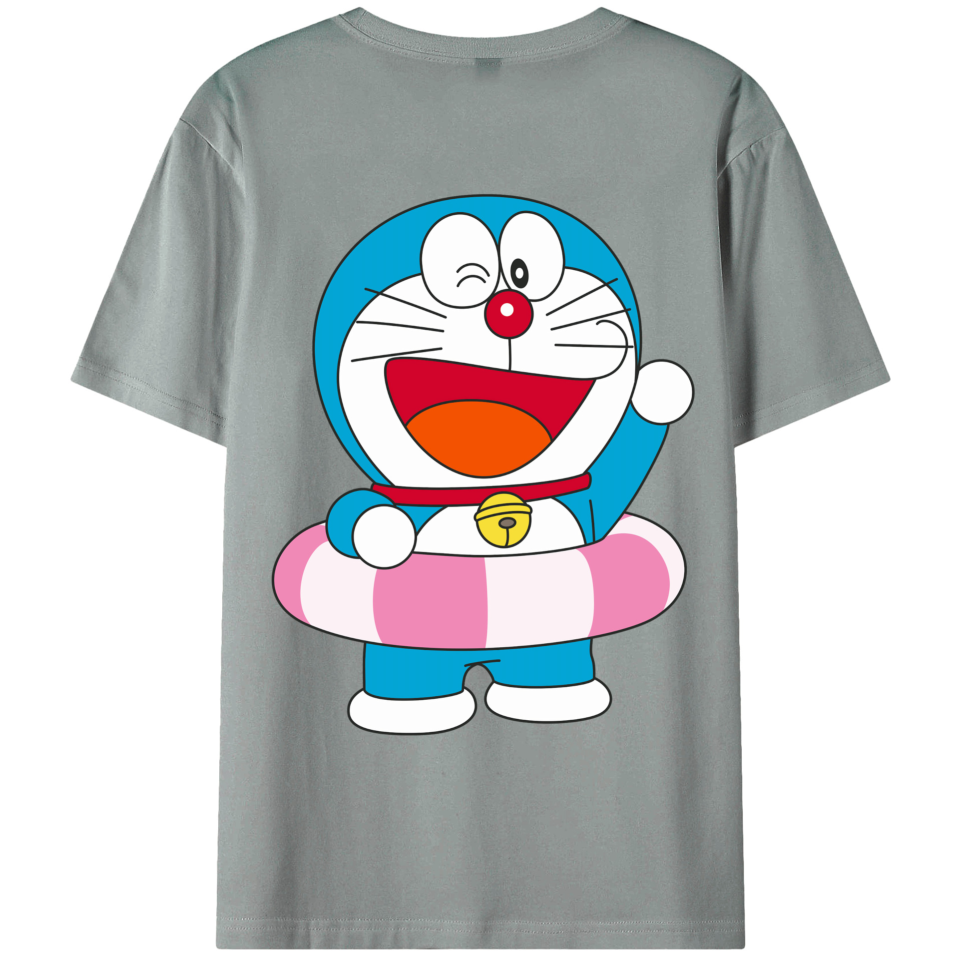 （画像用） ドラえもん Doraemon 綿100％ メンズ半袖Tシャツ（バックプリント） 通気性